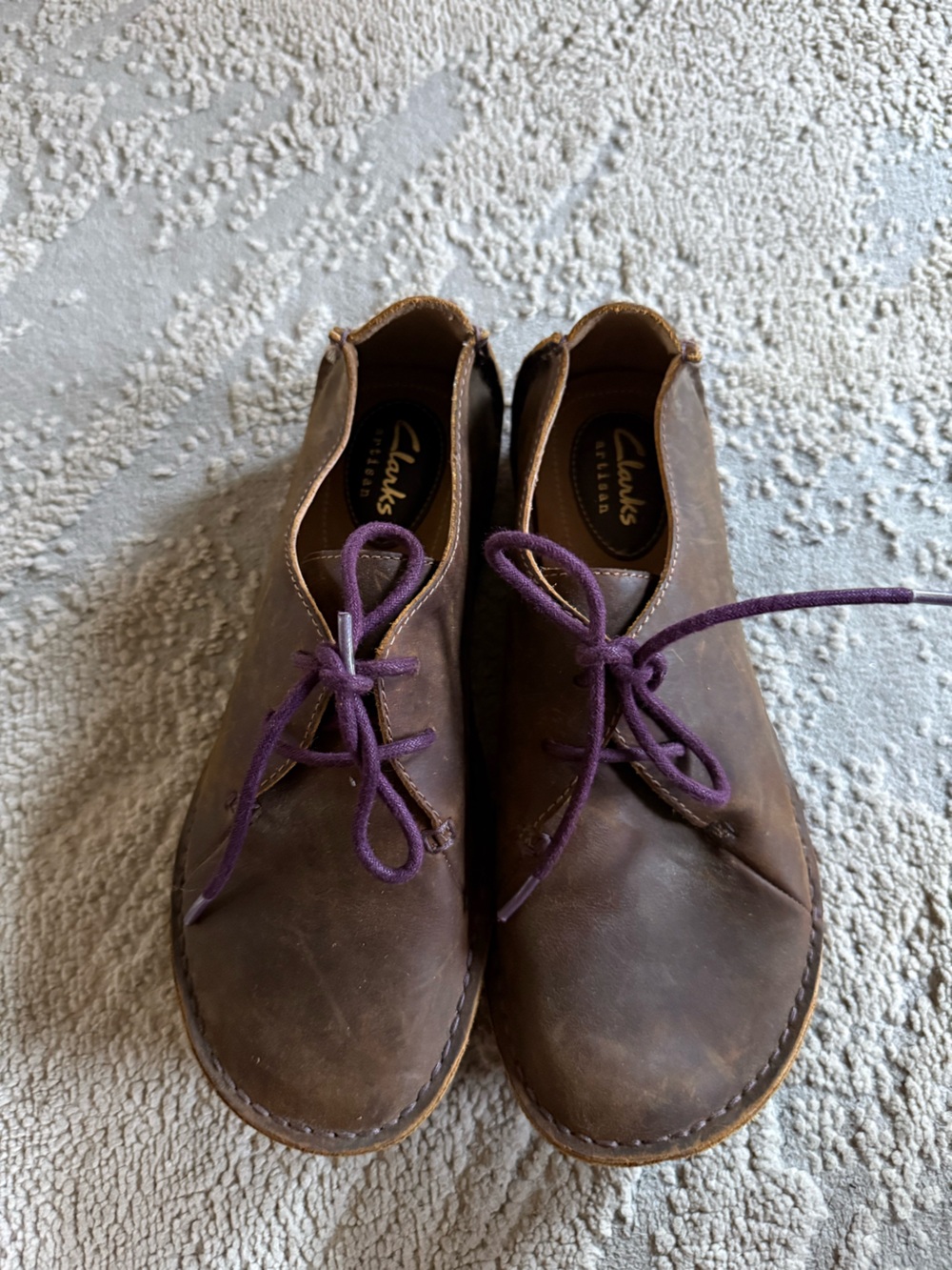 Clarks Artisan Janey Mae dark BROWN leather Oxfords Lace Up Shoes 6.5